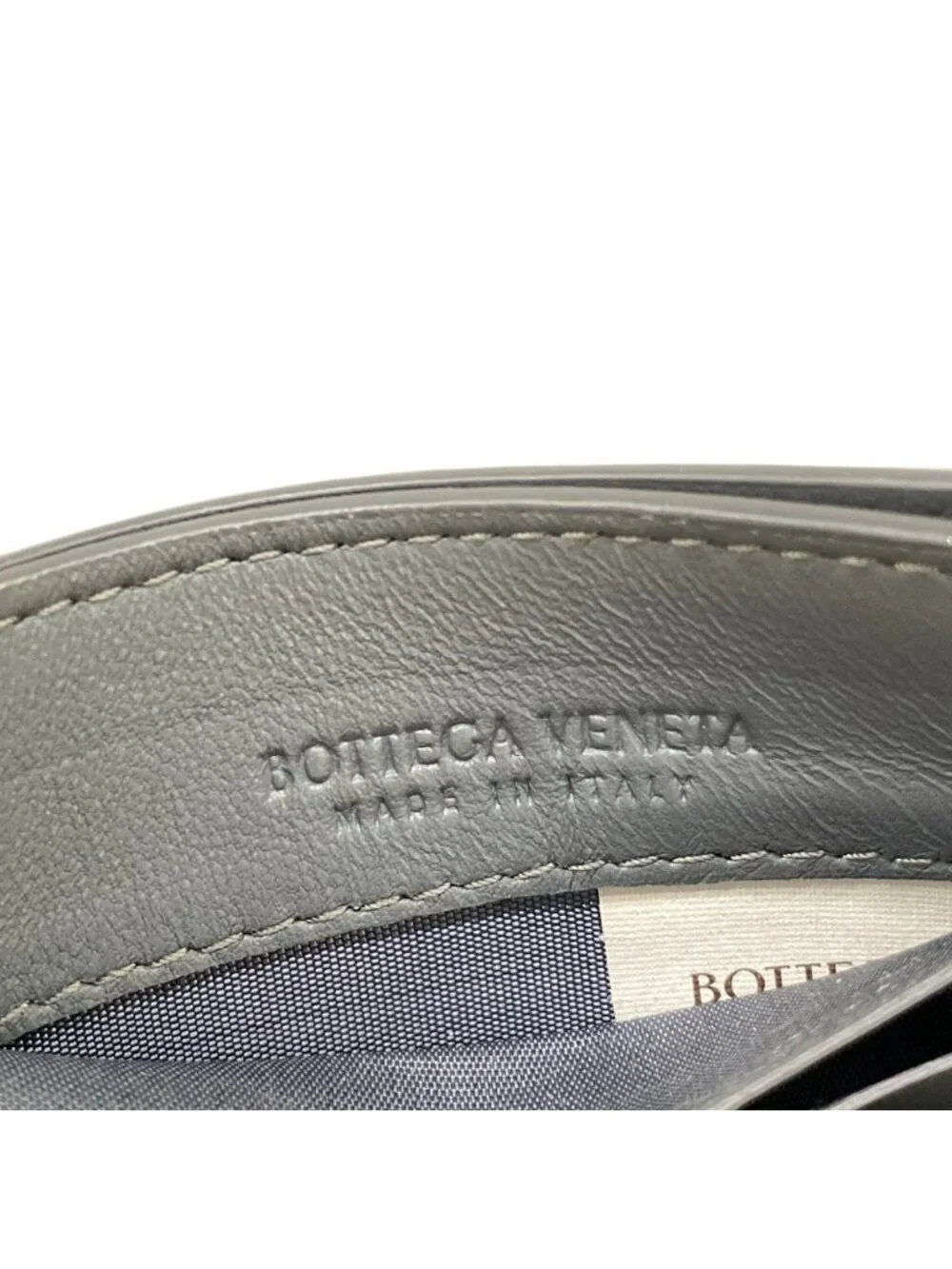 Bottega Veneta Card Case Maxi Intrecciato Dark Gray Leather